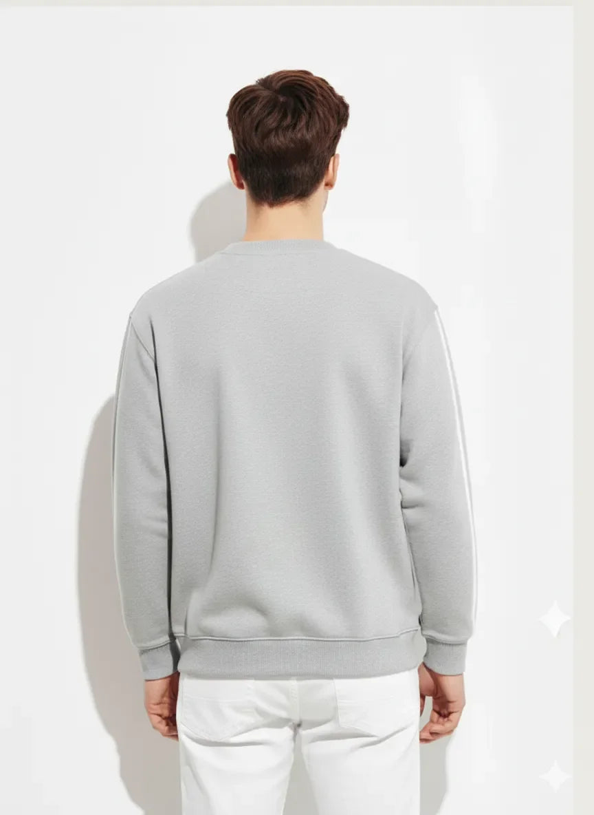 Men’s Shirt featuring white stripes on the sleeves.