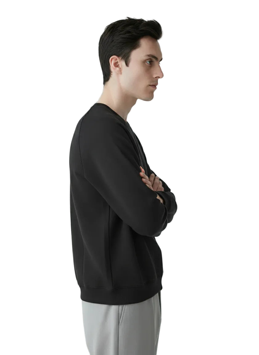 Winter Sale: Men's Black American Shoulder Sweatshirt Exeelo.