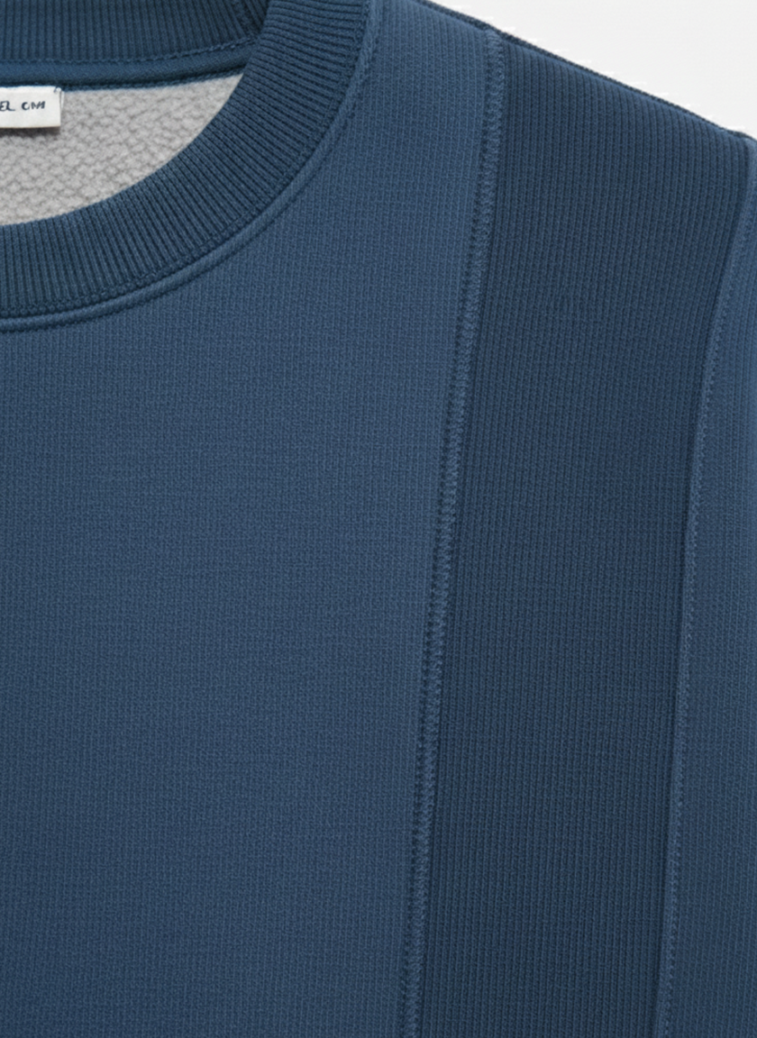 Exeelo Men’s Panel Design Shirt with modern color-block panel, tailored fit, and premium cotton-blend fabric, perfect for office or casual occasions.