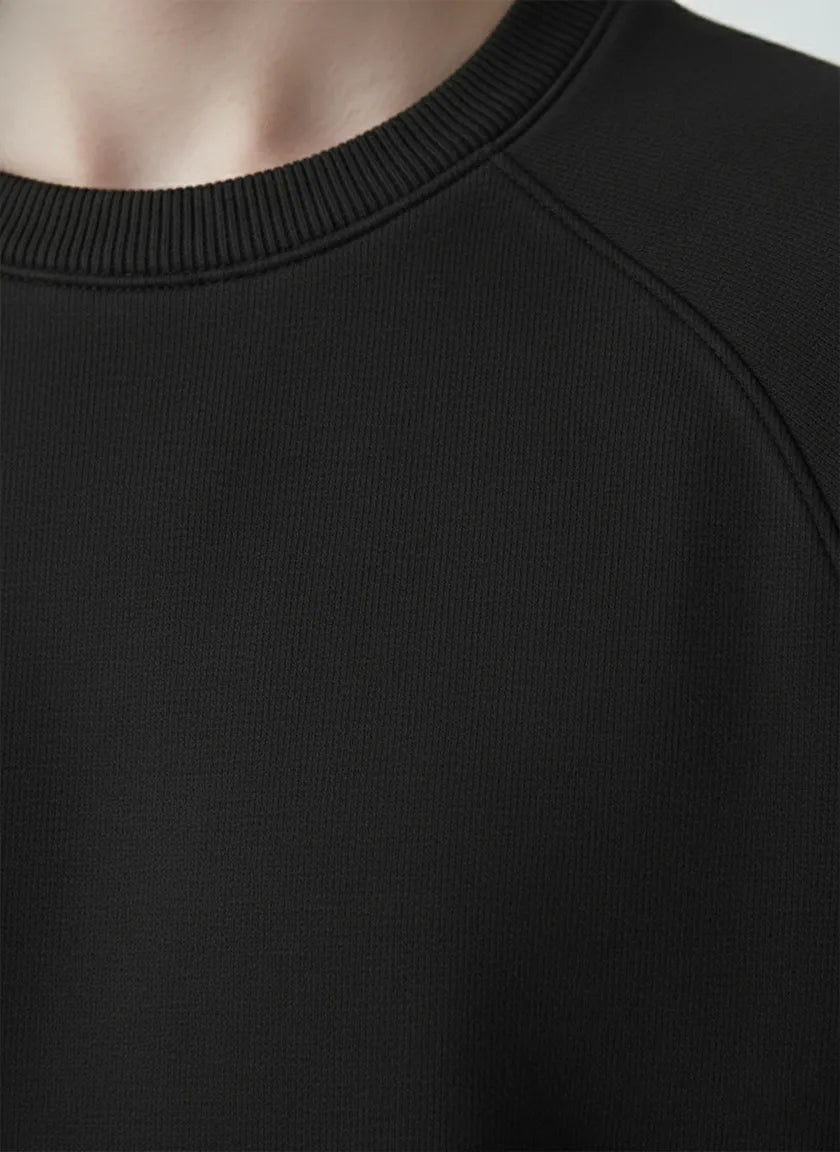 Winter Sale: Men's Black American Shoulder Sweatshirt Exeelo.