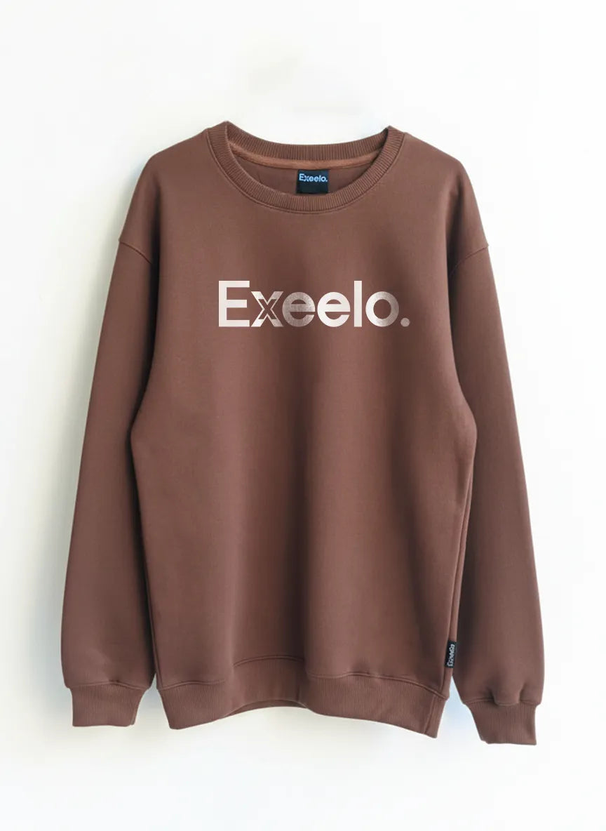 Men’s Signature Brown Sweatshirt | Exeelo.